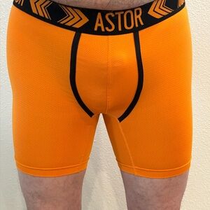 Astor Men's Bold Orange Boxer Briefs